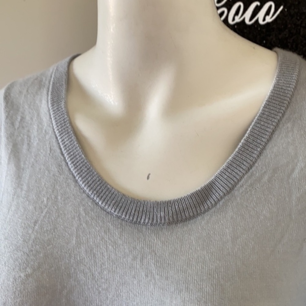 VINCE Grey Tshirt Dress Melange Stretch Cotton Crewneck Size Large - Picture 4 of 7
